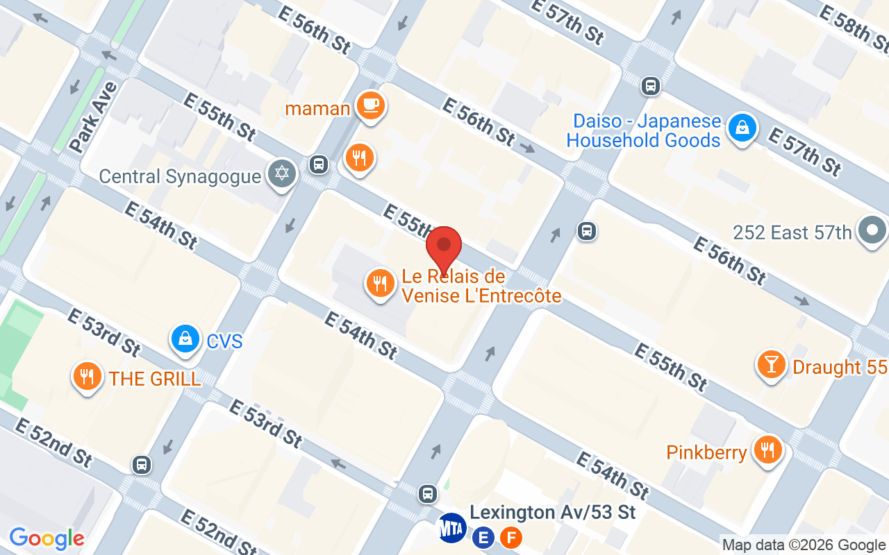 Map showing the location of Prestige Barbers New York