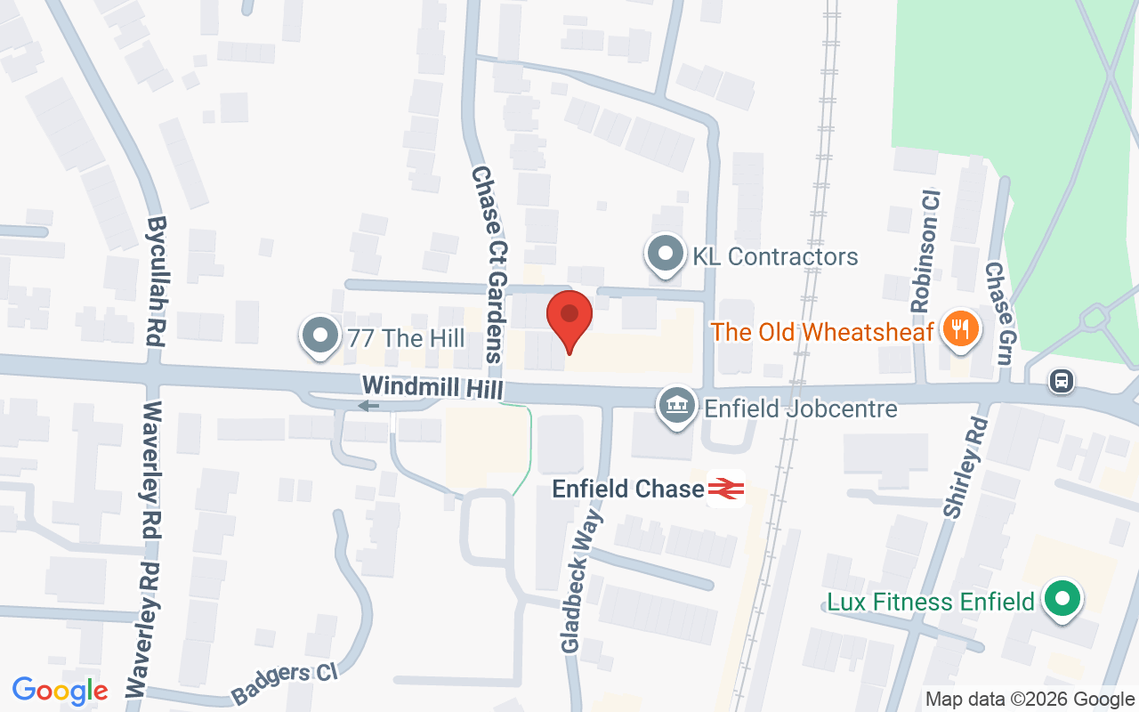 Map showing the location of Pure Hair and Beauty