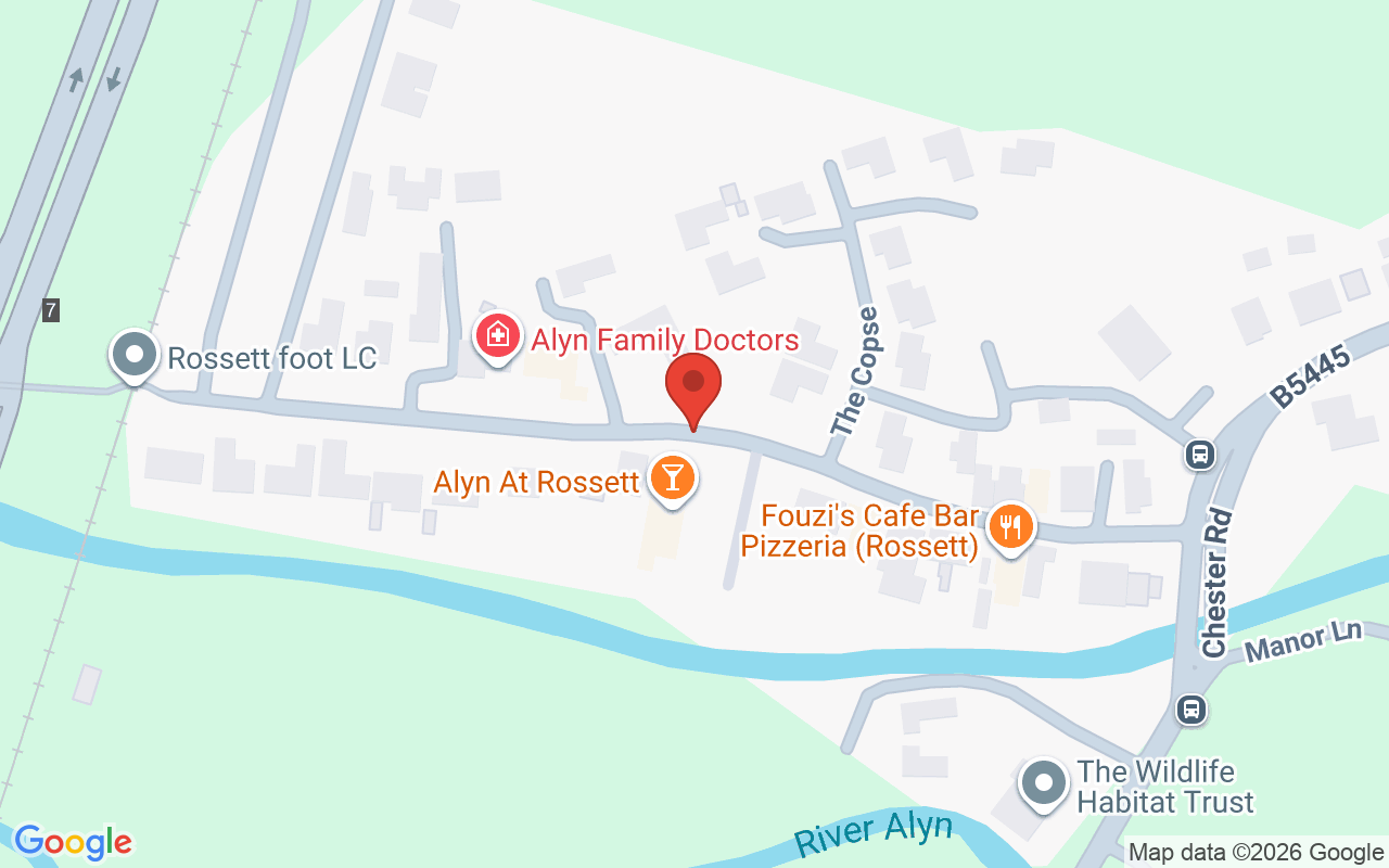 Map showing the location of Pure Perfection Clinic
