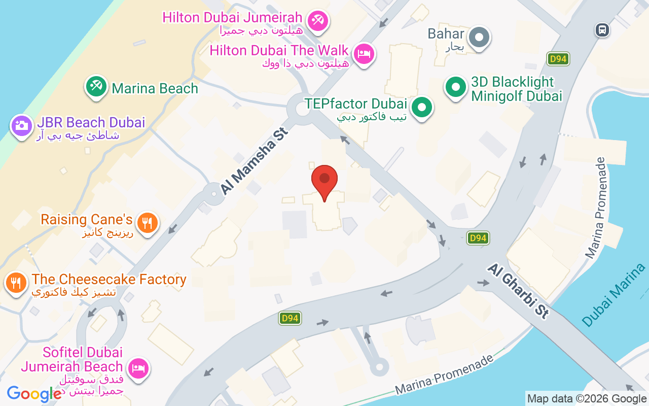 Map showing the location of Rami Jabali Salon and Spa