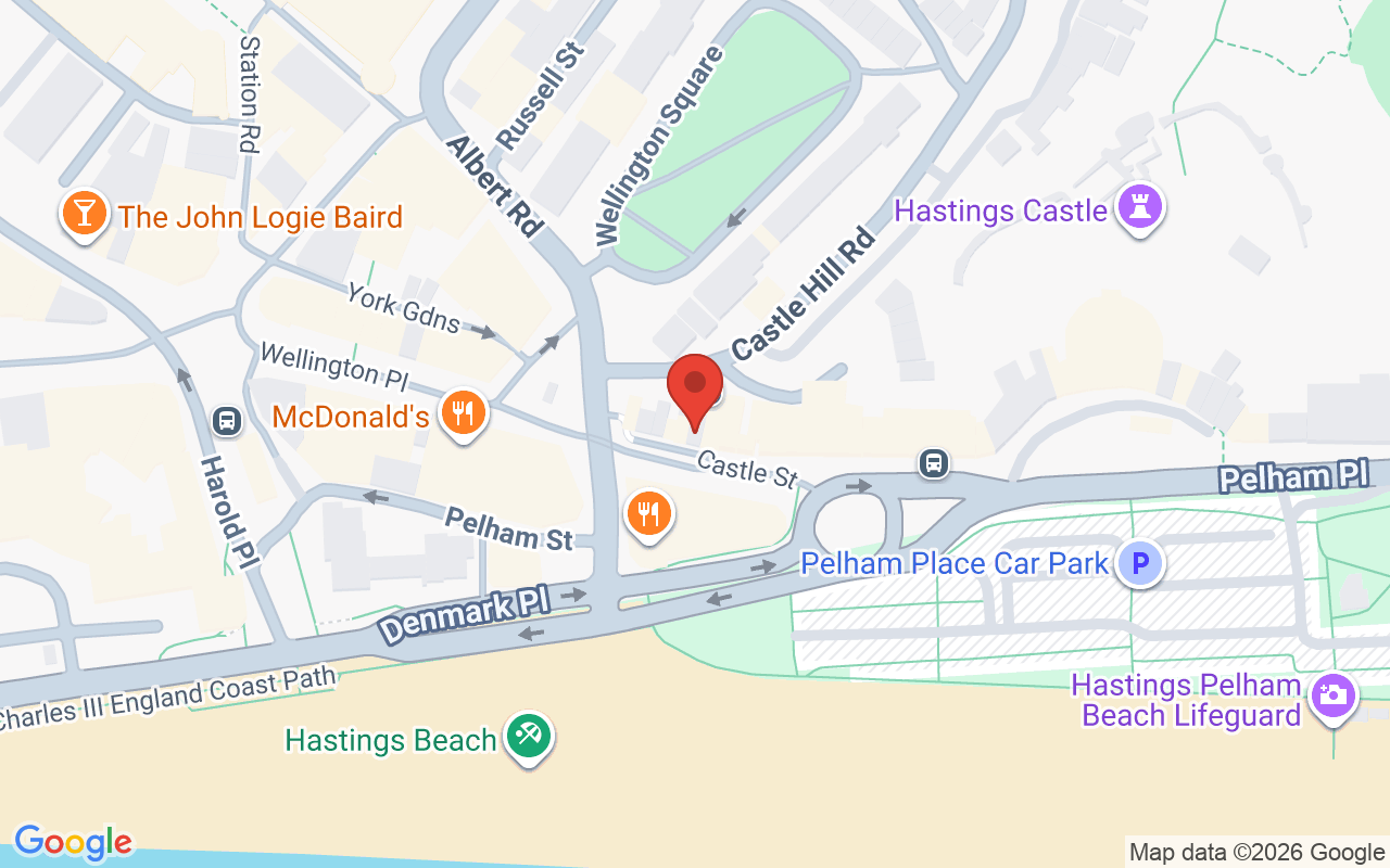 Map showing the location of Red Hair Hastings