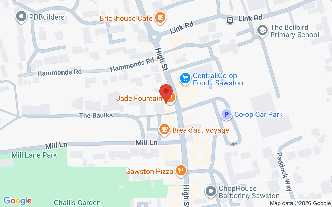 Map showing the location of Reeds Hair – Sawston
