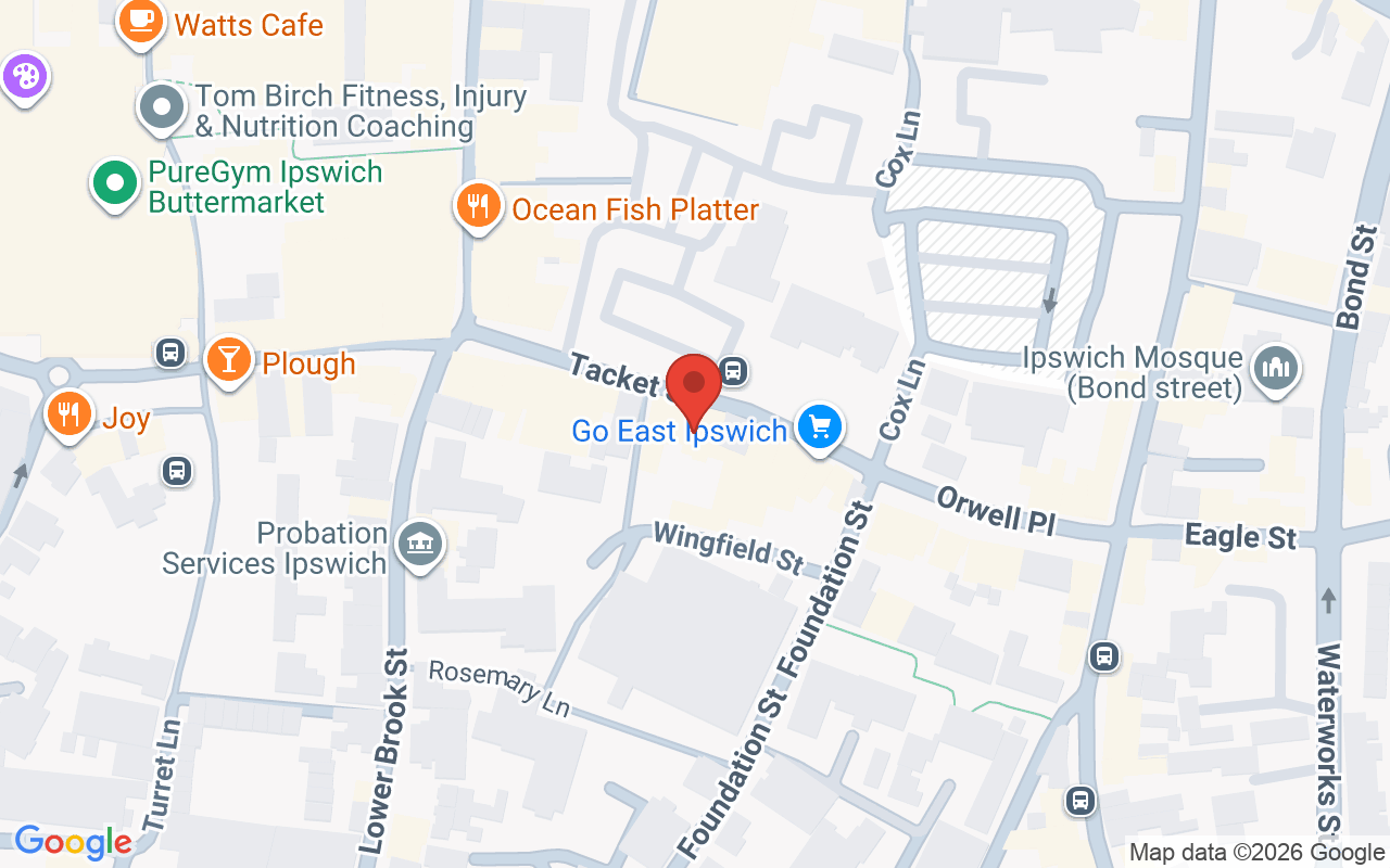 Map showing the location of Renaissance Hair Team – Ipswitch