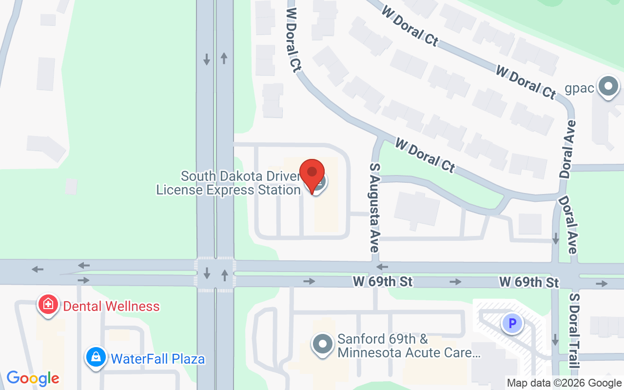 Map showing the location of Revive Salon and Spa