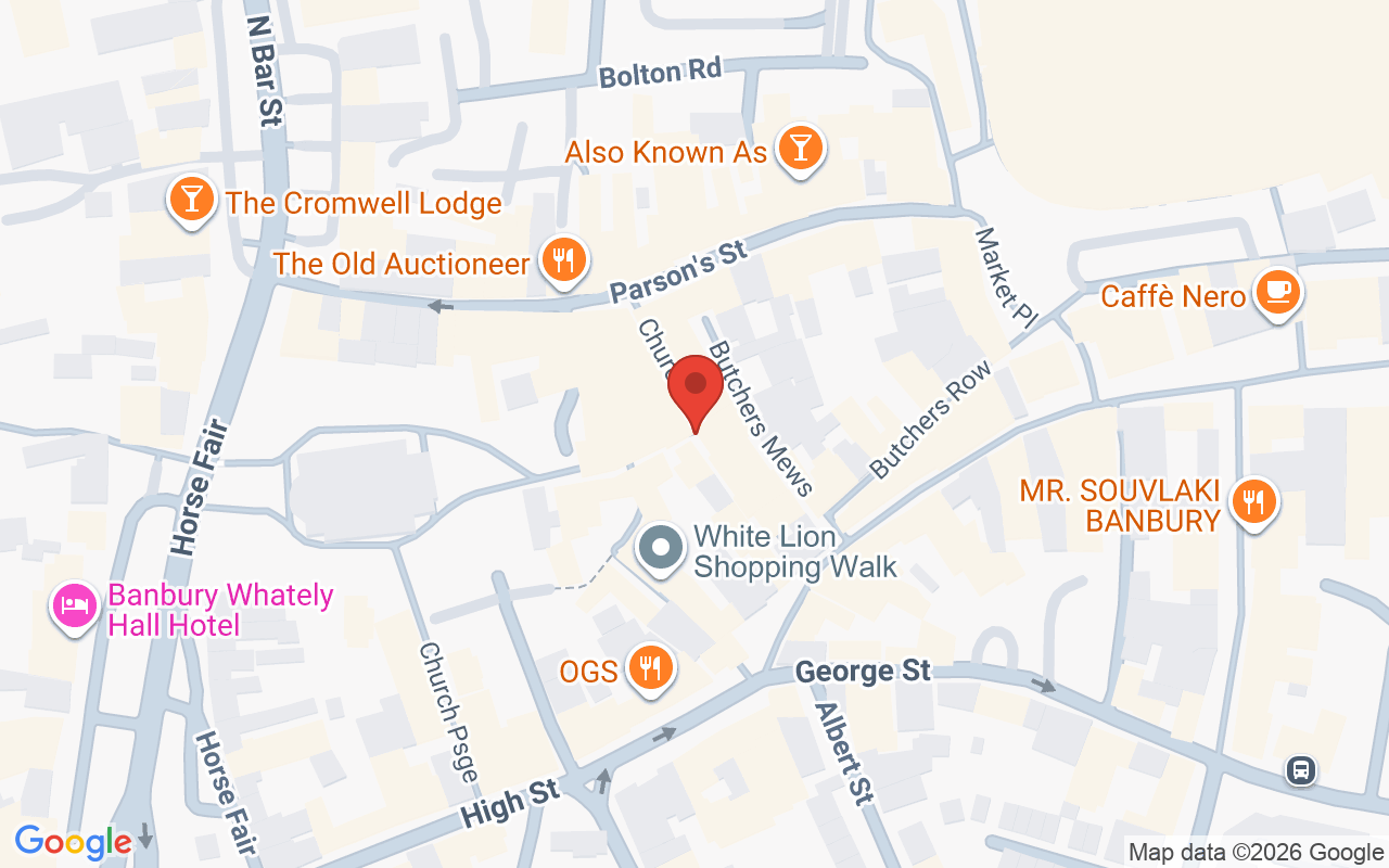Map showing the location of Rjs salon, white lion walk