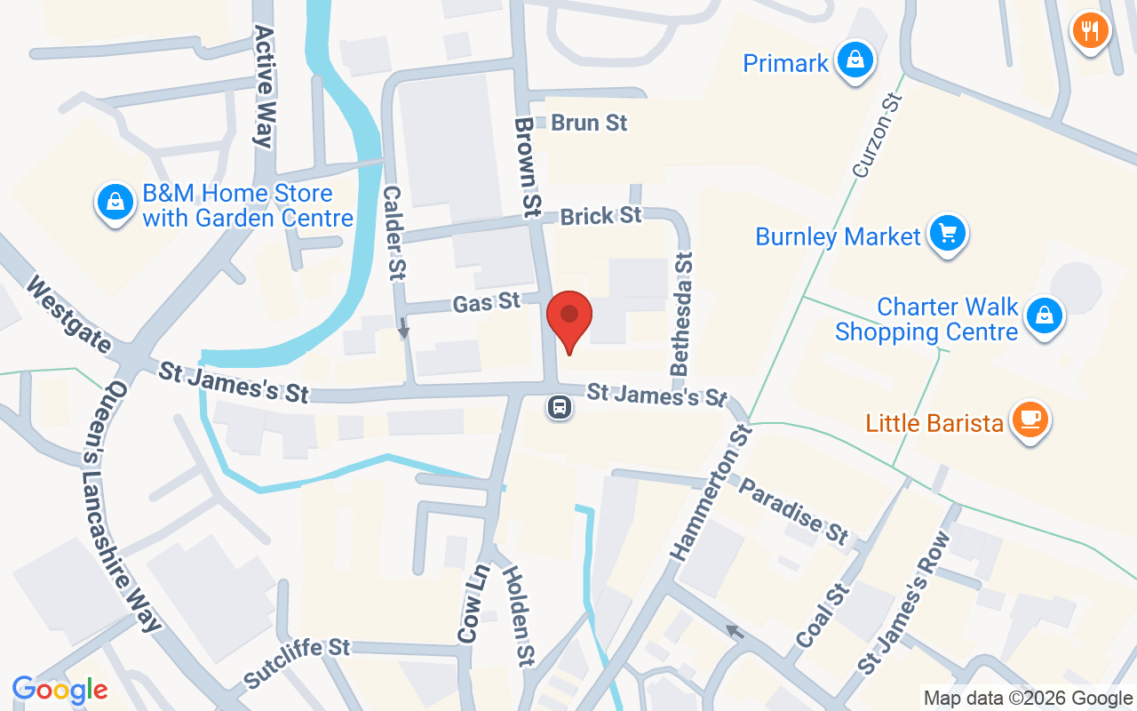 Map showing the location of St James