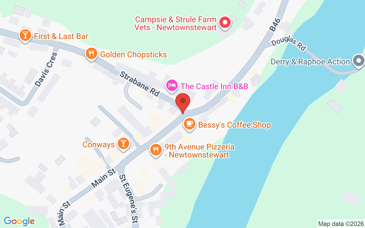Map showing the location of Ryan Hickinson Hairdressing