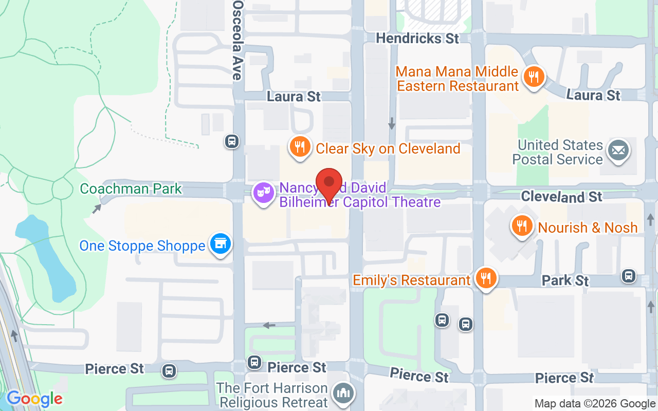Map showing the location of Salon Bravo, Clearwater
