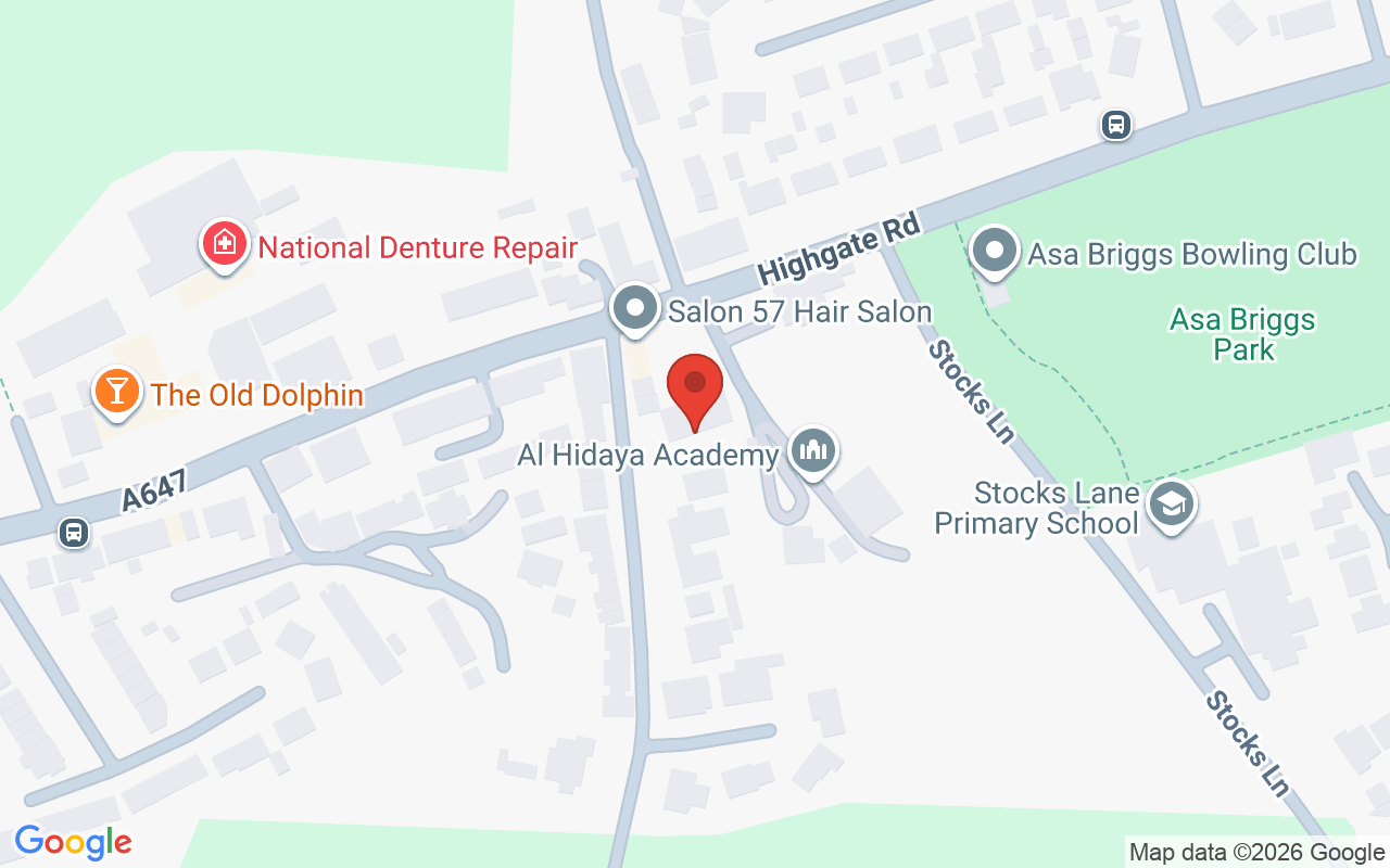 Map showing the location of Salon Exceed Hair – Bradford