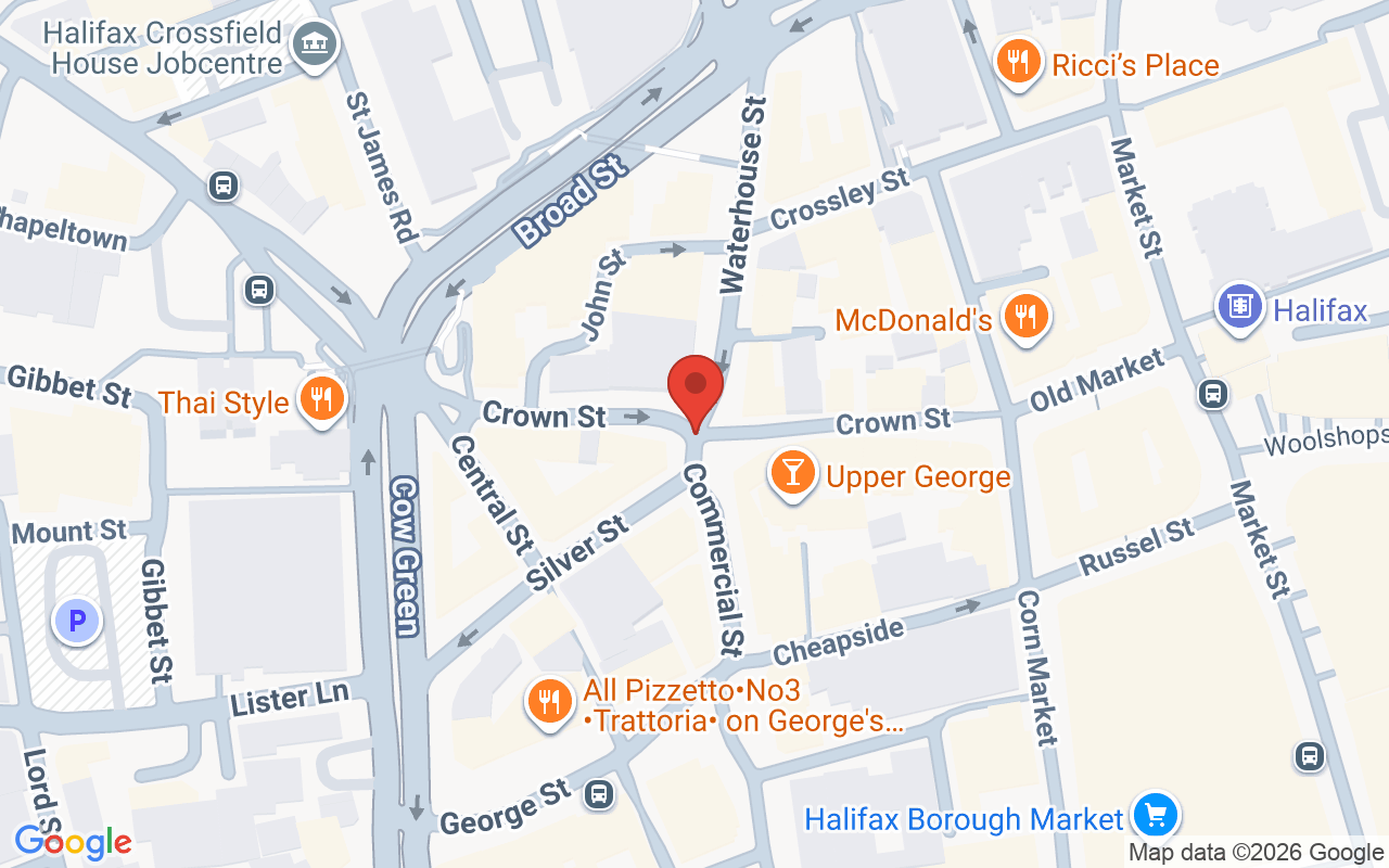 Map showing the location of Salon Exceed Hair – Halifax