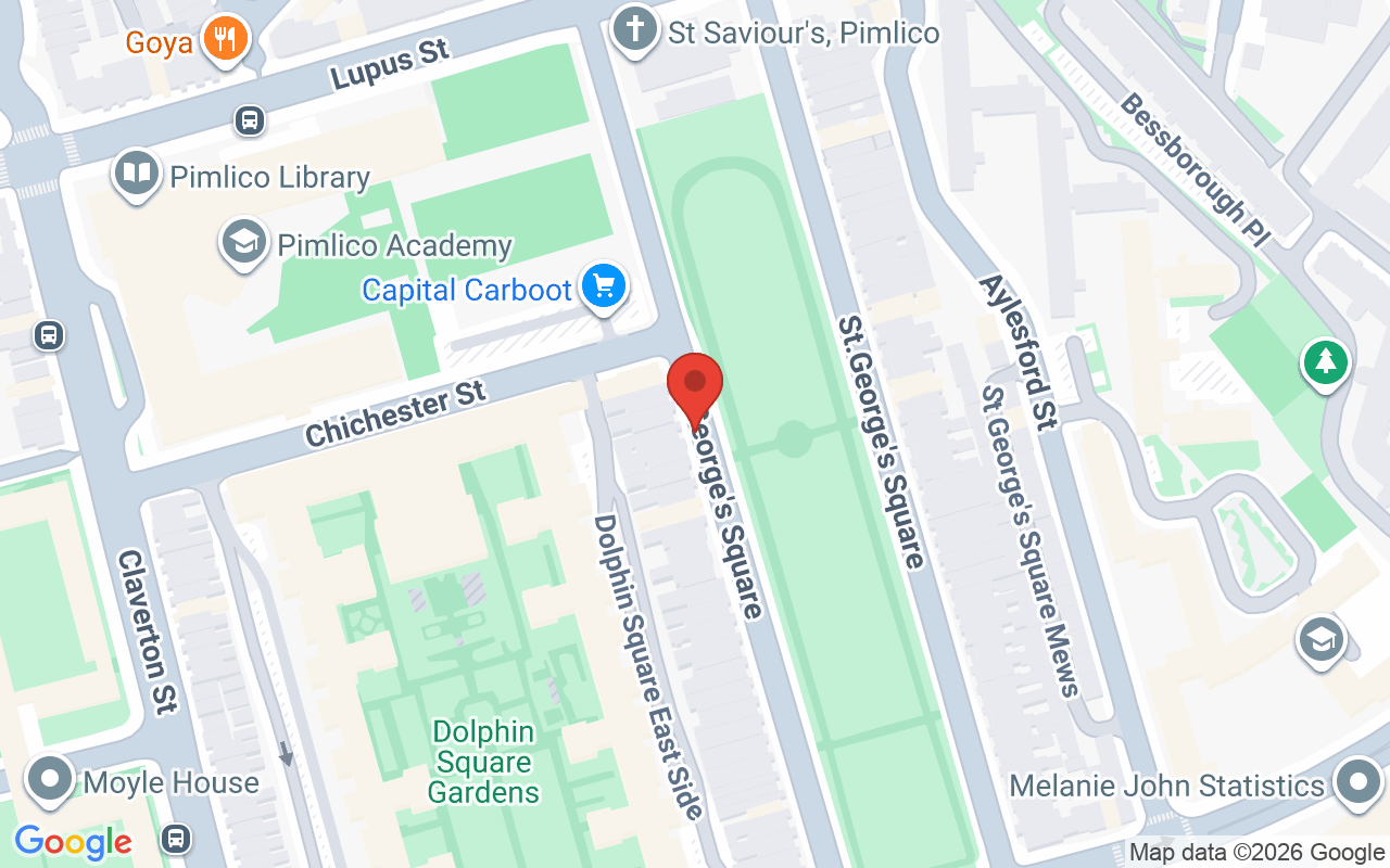 Map showing the location of Shear & Shine