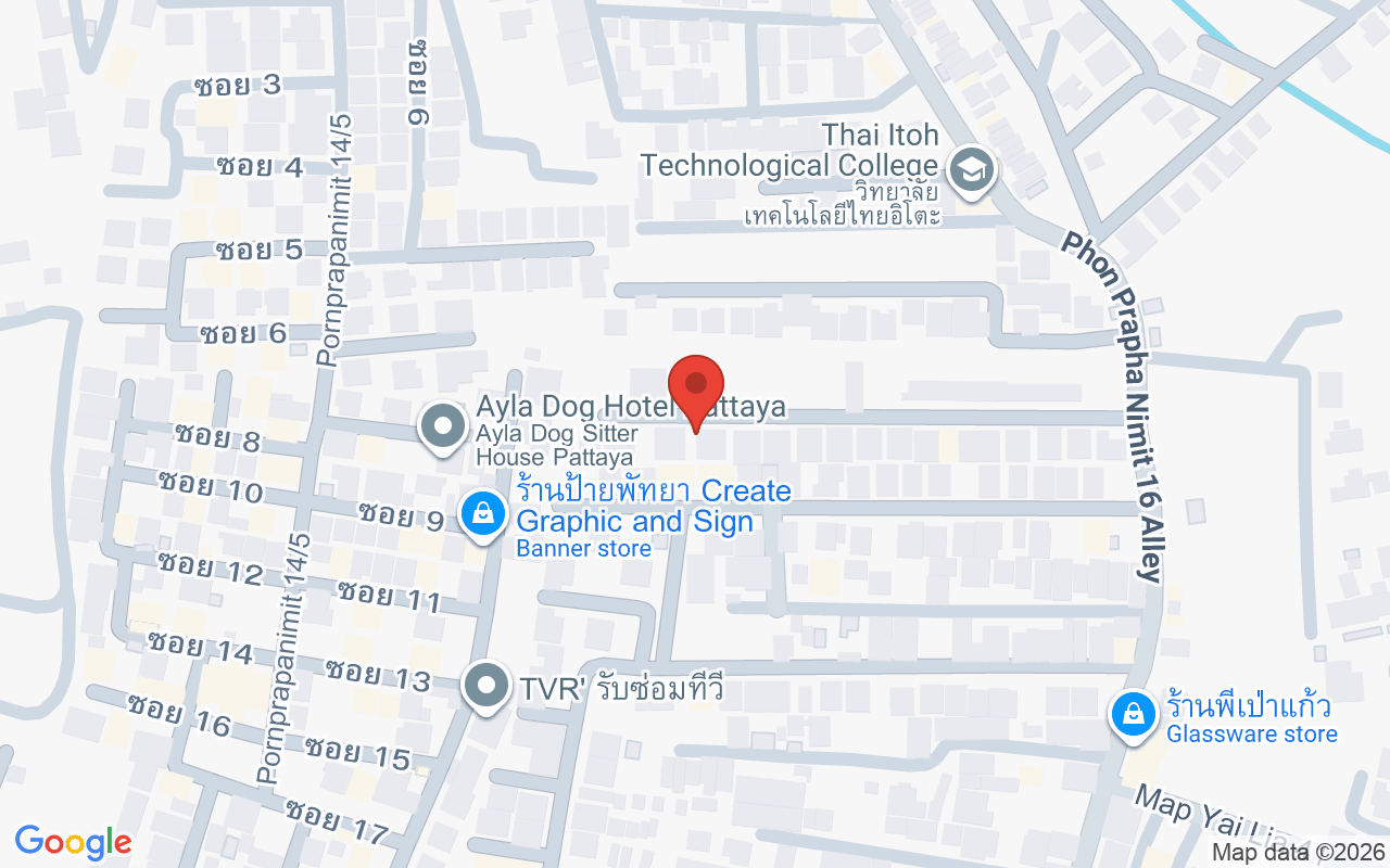 Map showing the location of Sin City Nails