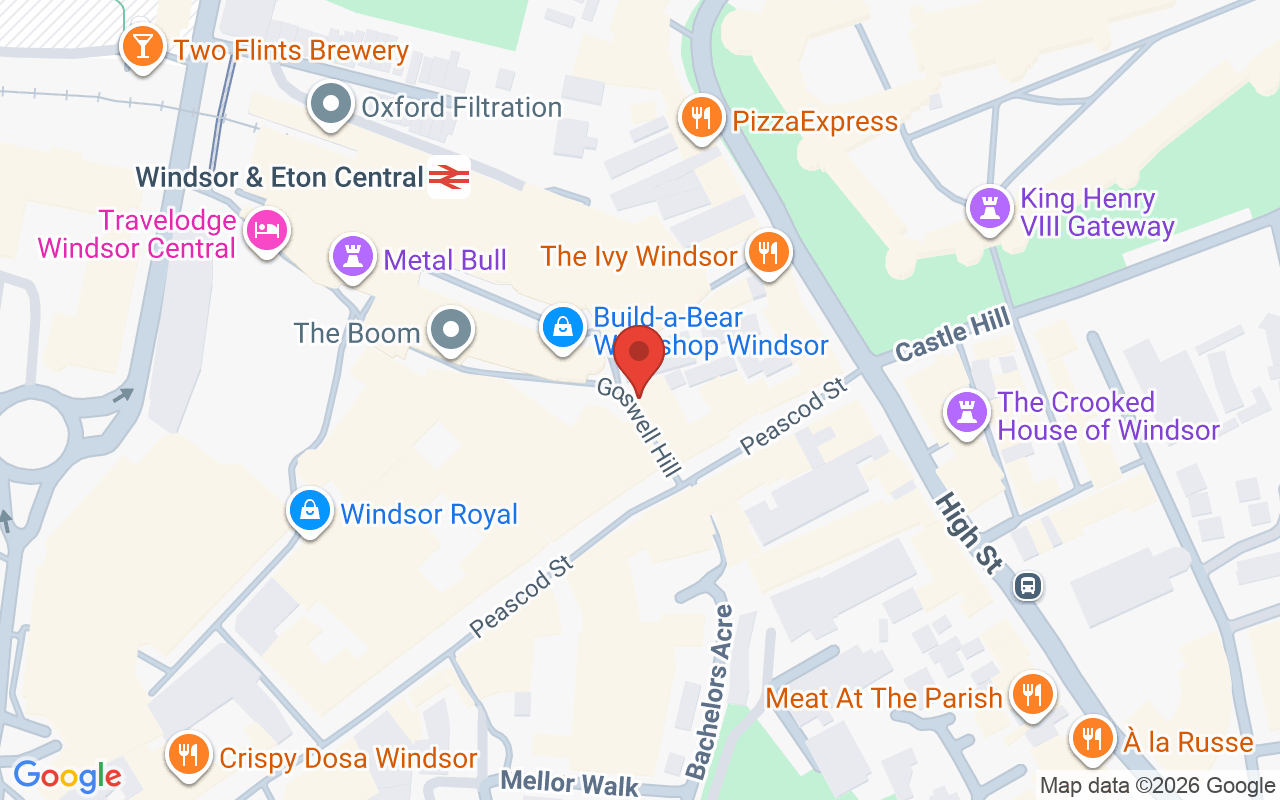 Map showing the location of SJ Forbes Windsor