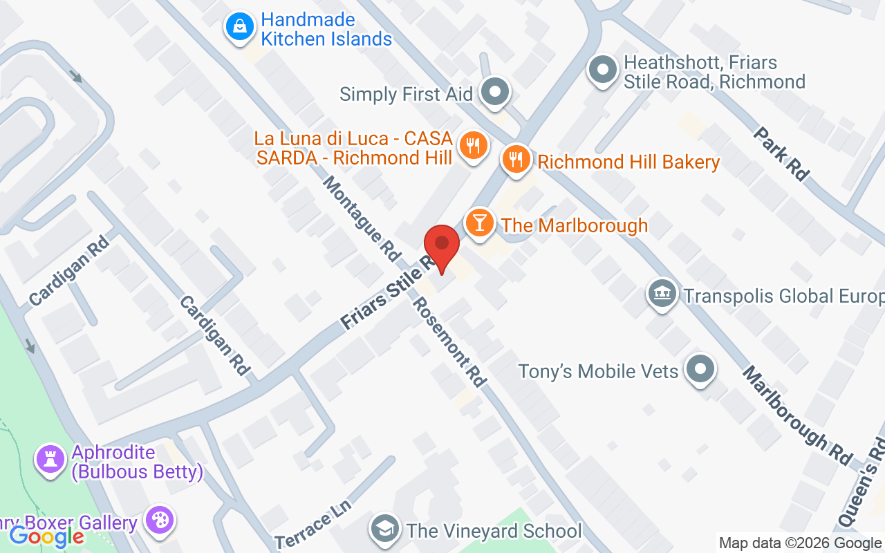 Map showing the location of Skin Lounge