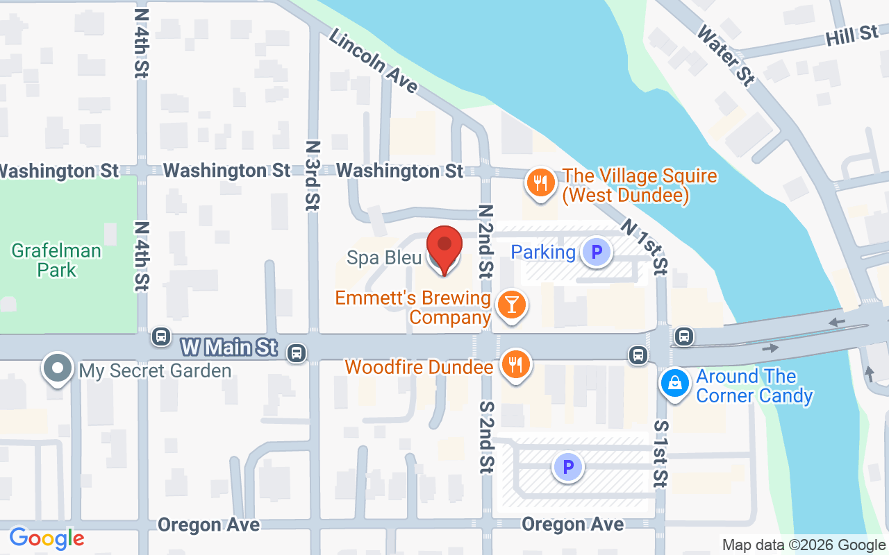 Map showing the location of Spa Bleu