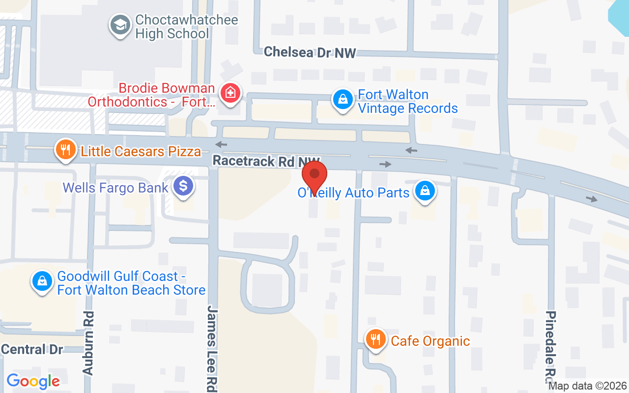 Map showing the location of Spencer’s Hair Designs