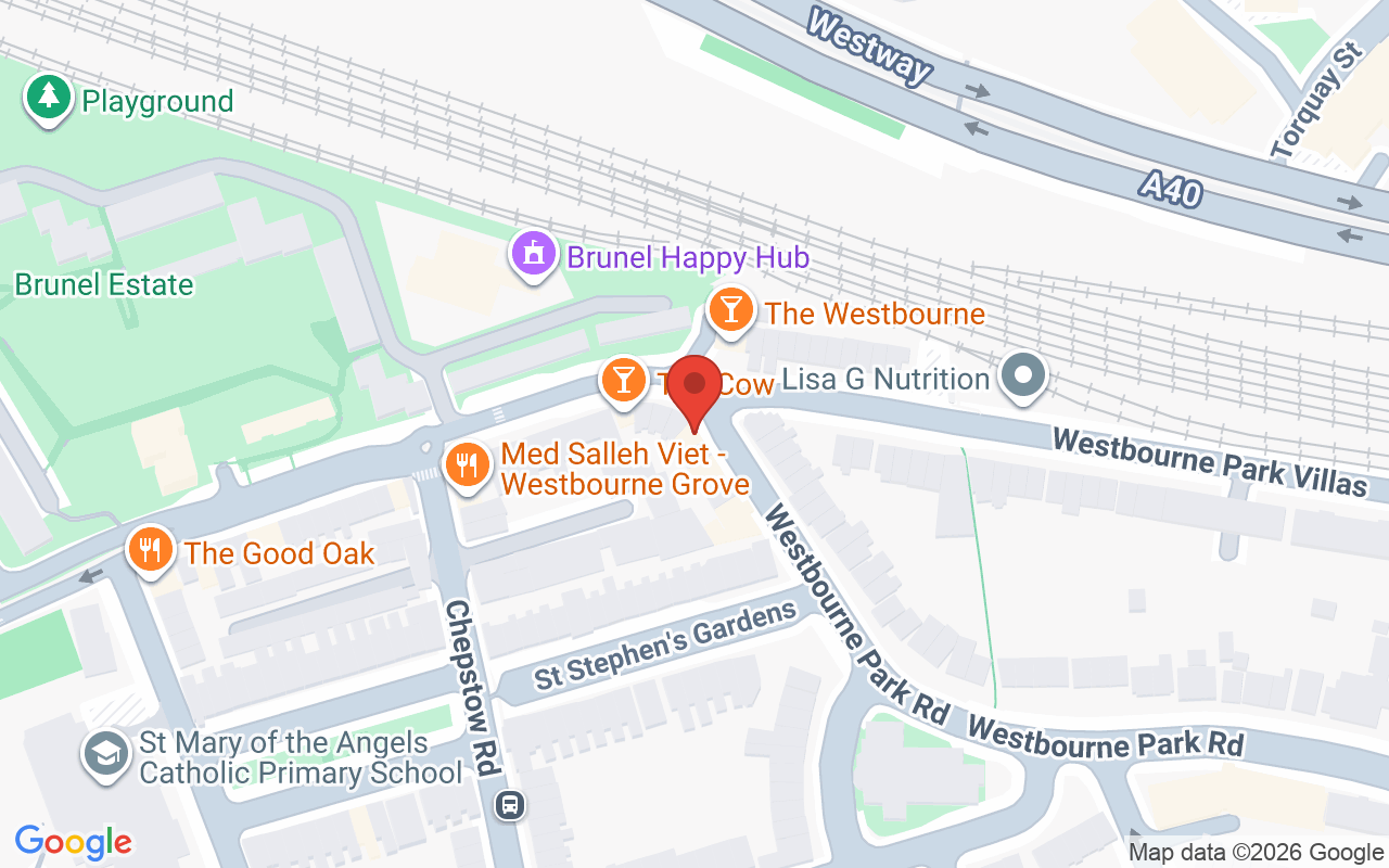 Map showing the location of Stephanie Pollard, London