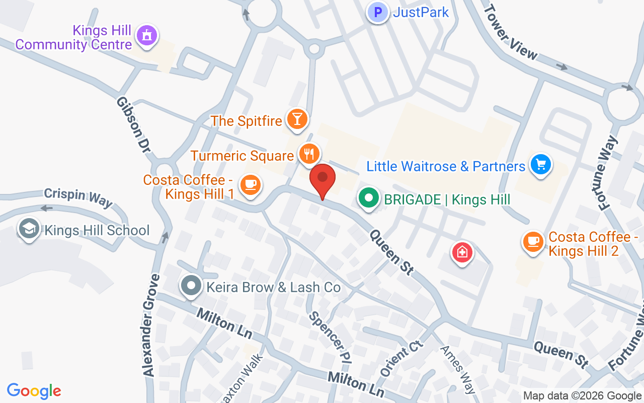 Map showing the location of Stone Hairdressing – King’s Hill