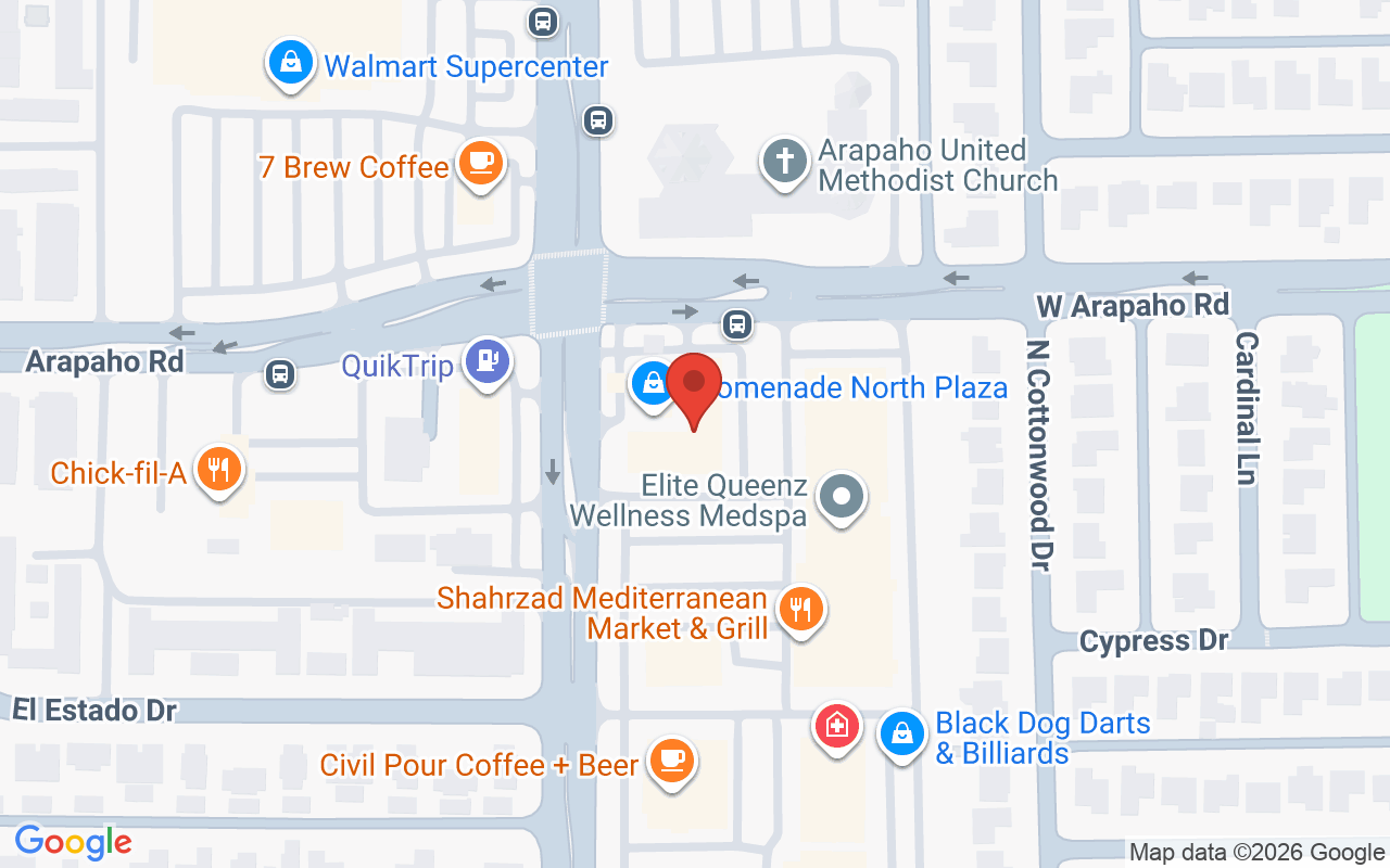 Map showing the location of Studio Eveliz, Richardson, Texas