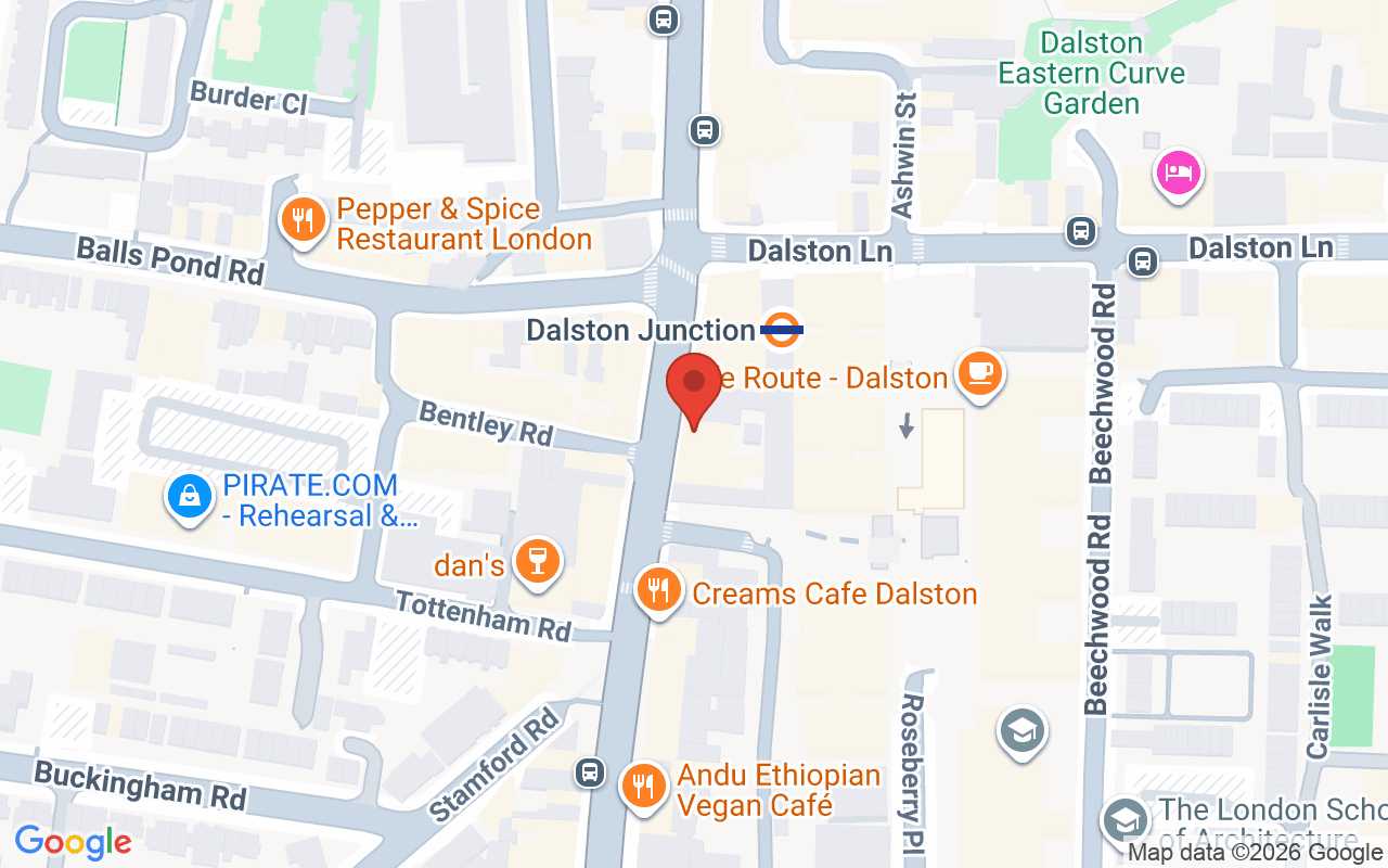 Map showing the location of Stunt Dolly – Organic, Natural & Ethical Hair.
