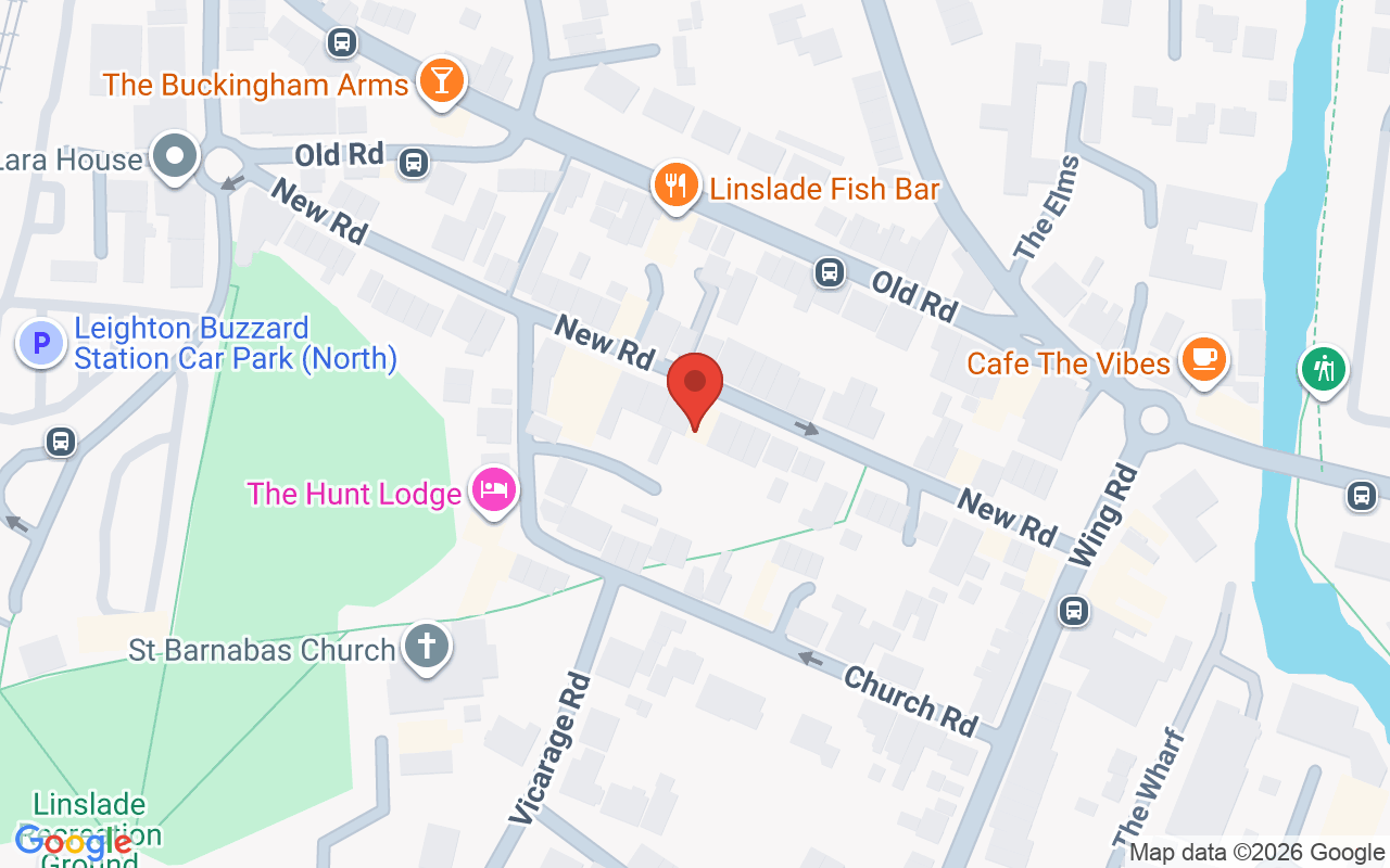 Map showing the location of Sweet Breeze, Leighton Buzzard