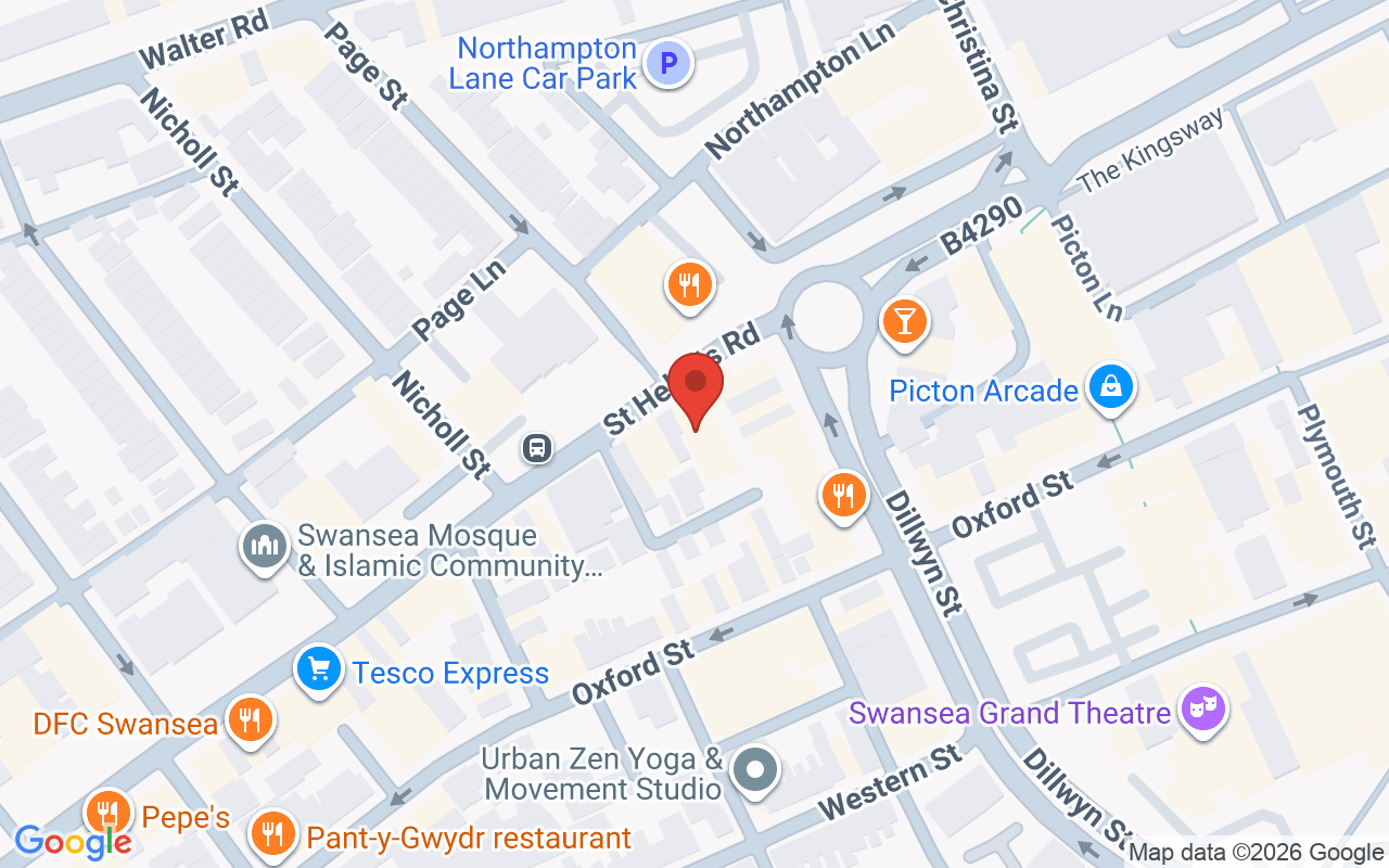 Map showing the location of the hair business