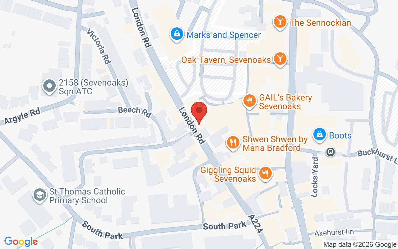 Map showing the location of The Peacock Rooms