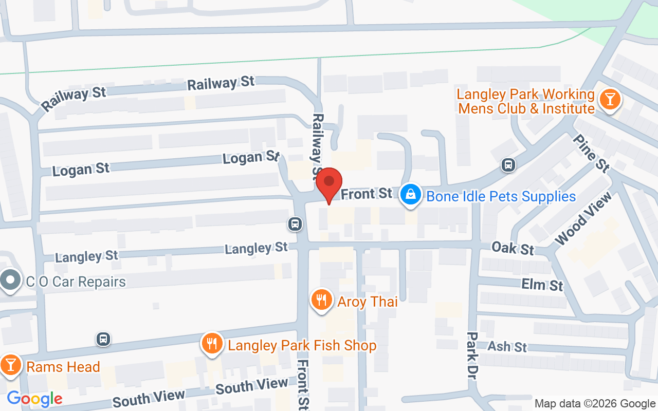 Map showing the location of The Salon, Langley Park