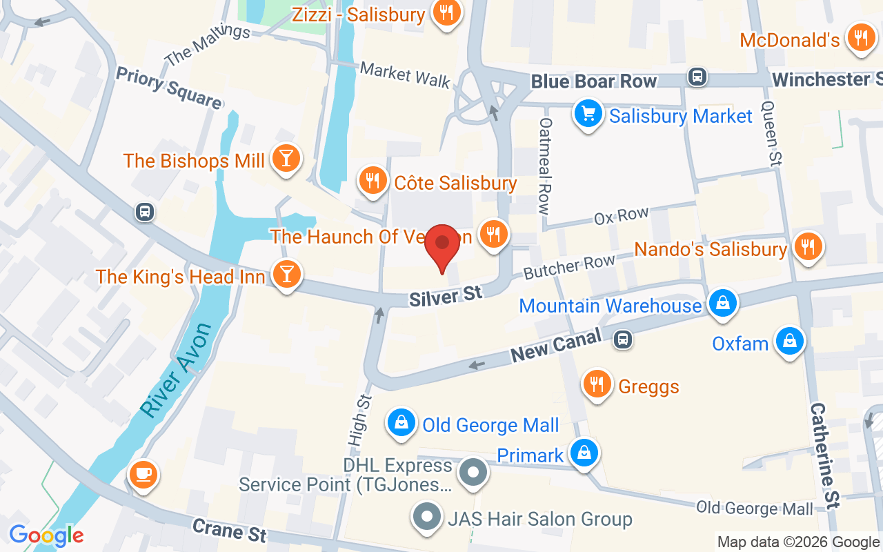 Map showing the location of Theresa Wild Hair & Beauty Salisbury