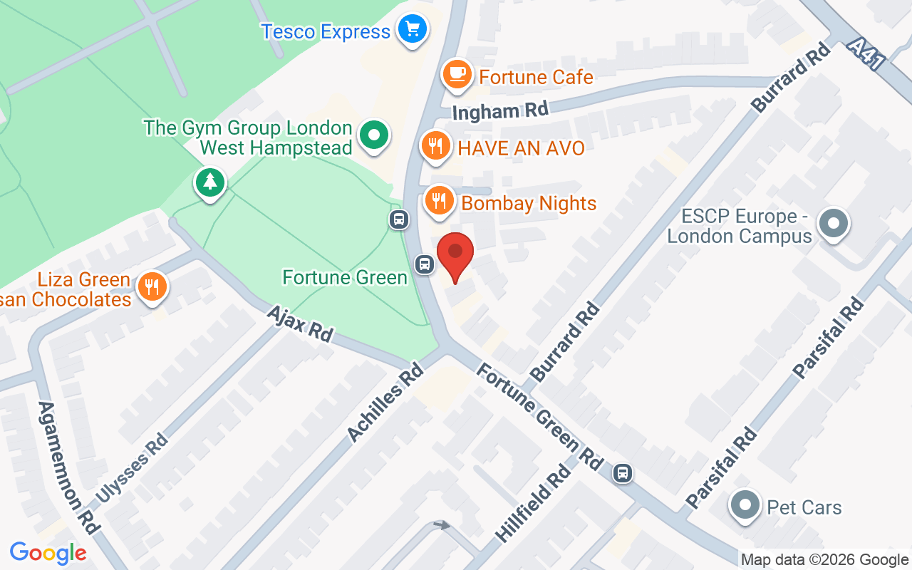 Map showing the location of Tila Studio Hair and Makeup