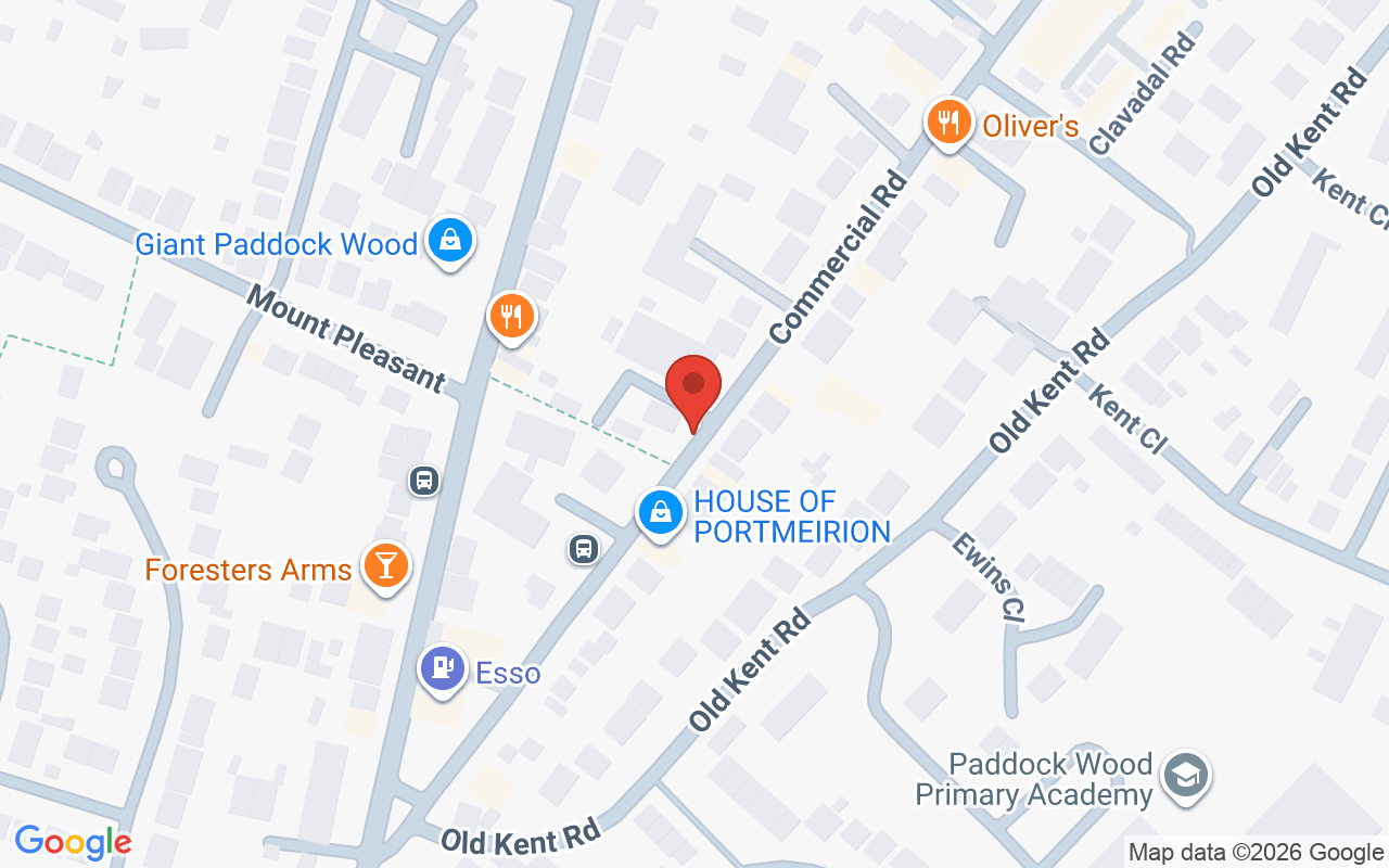 Map showing the location of Tipz n Toez – Paddock Wood