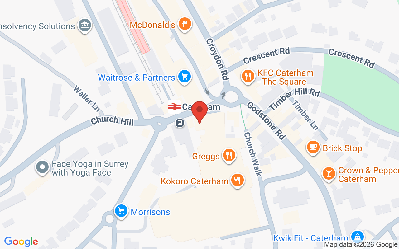 Map showing the location of Touché Hairdressing – Caterham