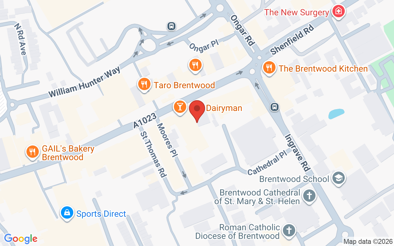Map showing the location of Uppercut Brentwood