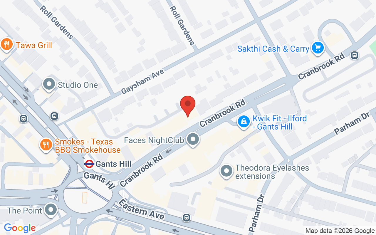 Map showing the location of Uppercut Gants Hill