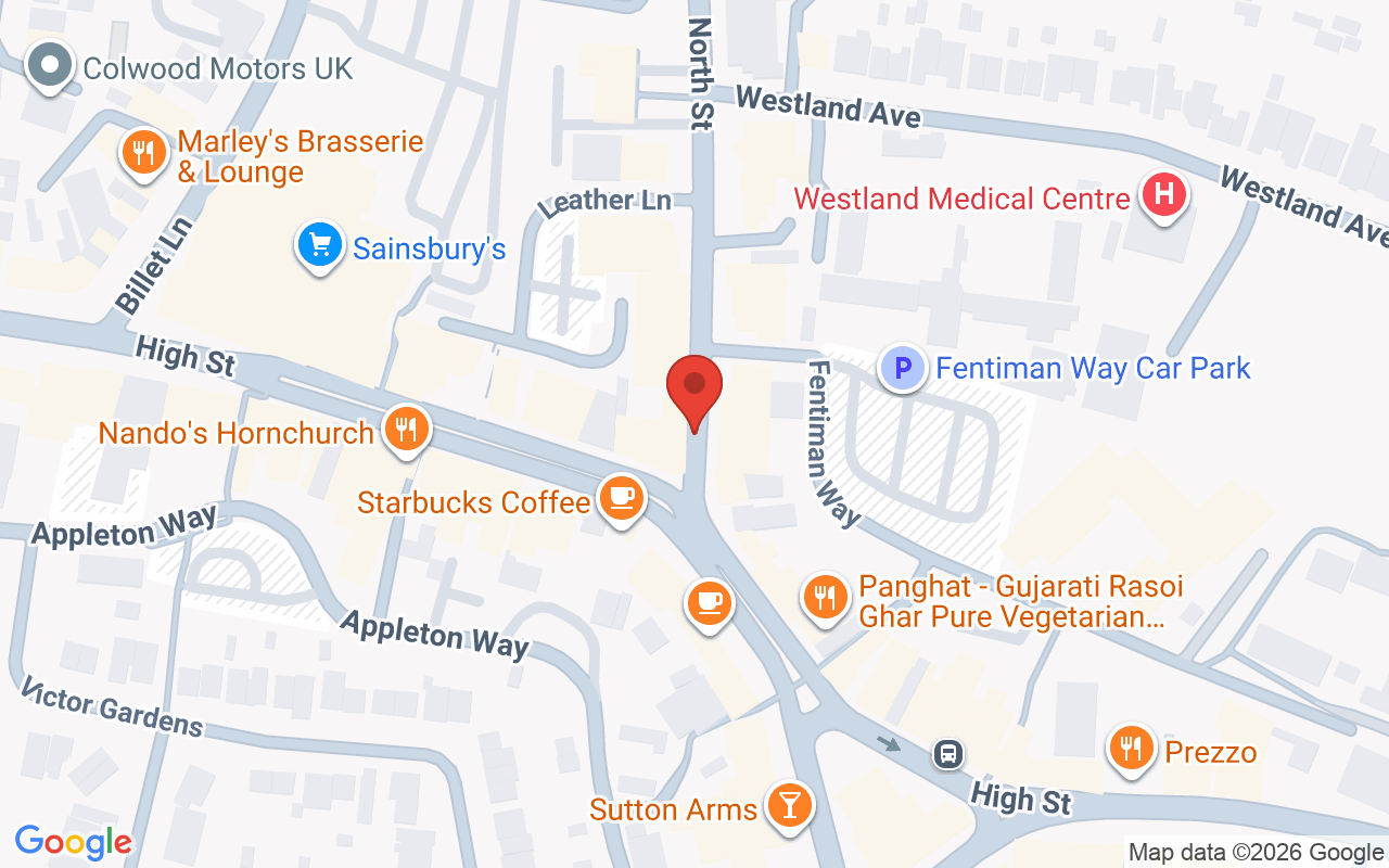 Map showing the location of Uppercut Hornchurch