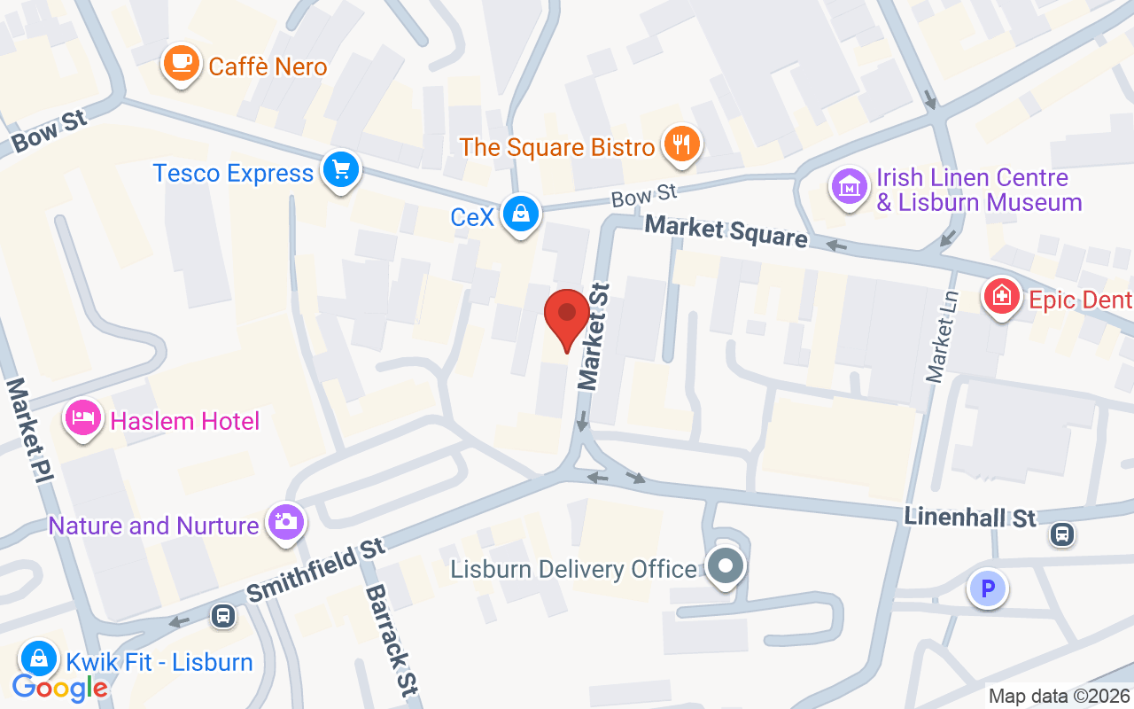 Map showing the location of Urban Hair Boutique Lisburn