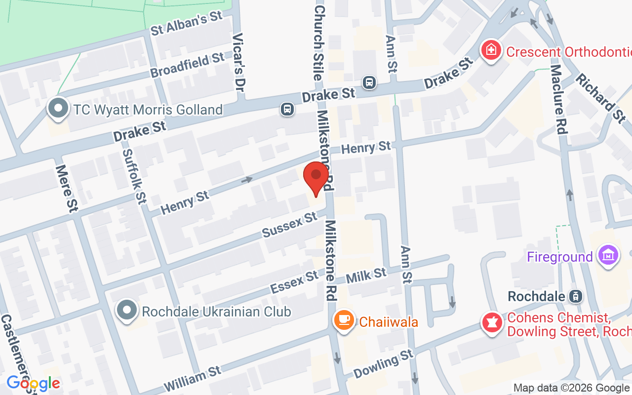 Map showing the location of Victoria Smart London
