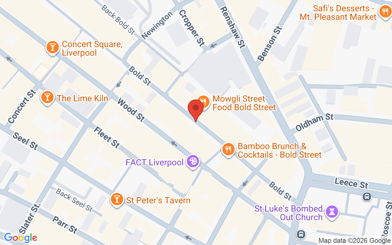 Map showing the location of Voodou, Bold Street for Him