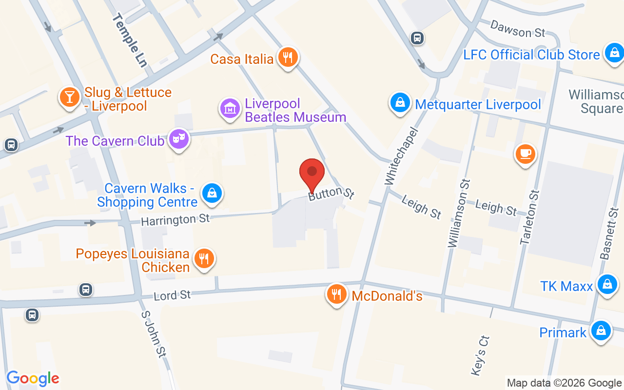 Map showing the location of Voodou, Button Street