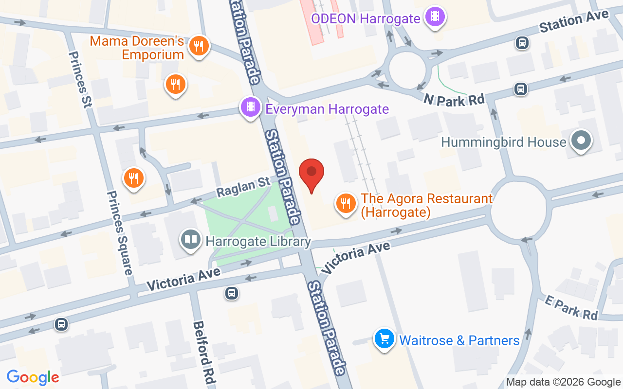 Map showing the location of Westrow, Harrogate