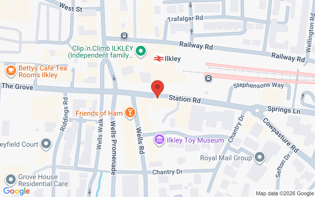 Map showing the location of Westrow, Ilkley