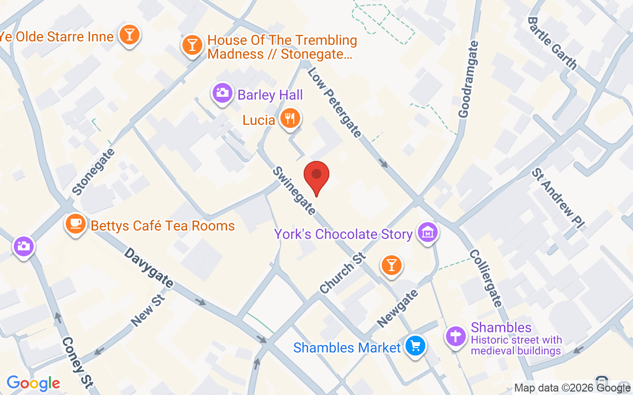 Map showing the location of Westrow, York