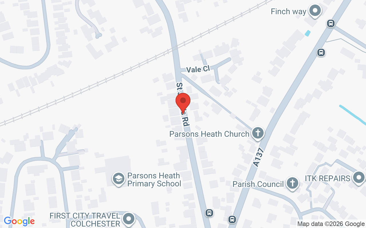 Map showing the location of Yaxley hair and beauty colchester
