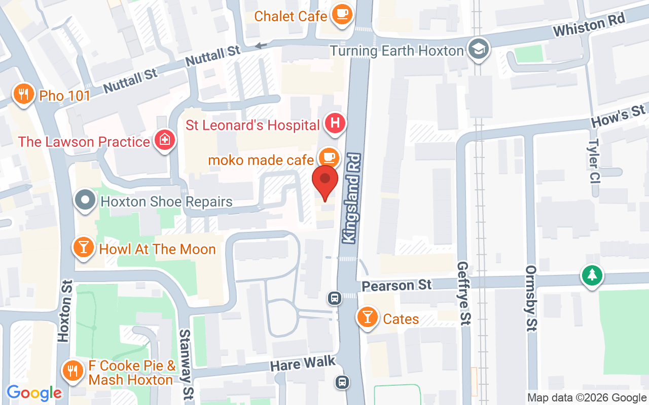 Map showing the location of Scissorhands London unisex hair salon