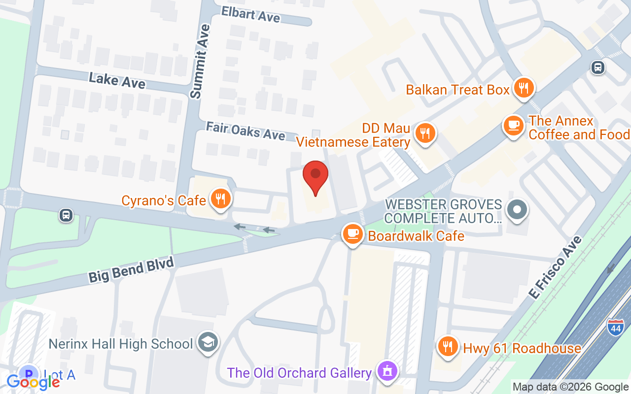 Map showing the location of The Boulevard Hair Co
