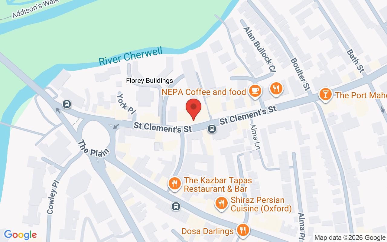 Map showing the location of Anne Veck – Oxford