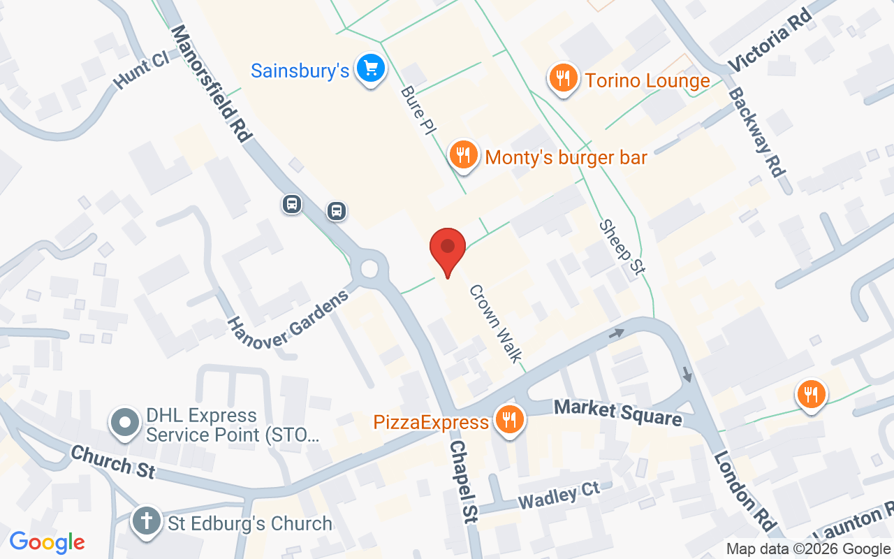 Map showing the location of Anne Veck – Bicester