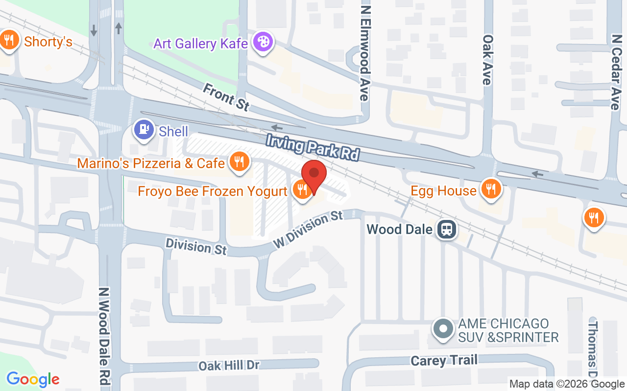 Map showing the location of From the Top Salon