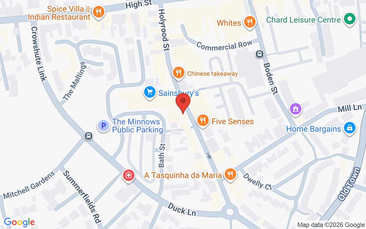 Map showing the location of Sarah Hodge – Holyrood Street