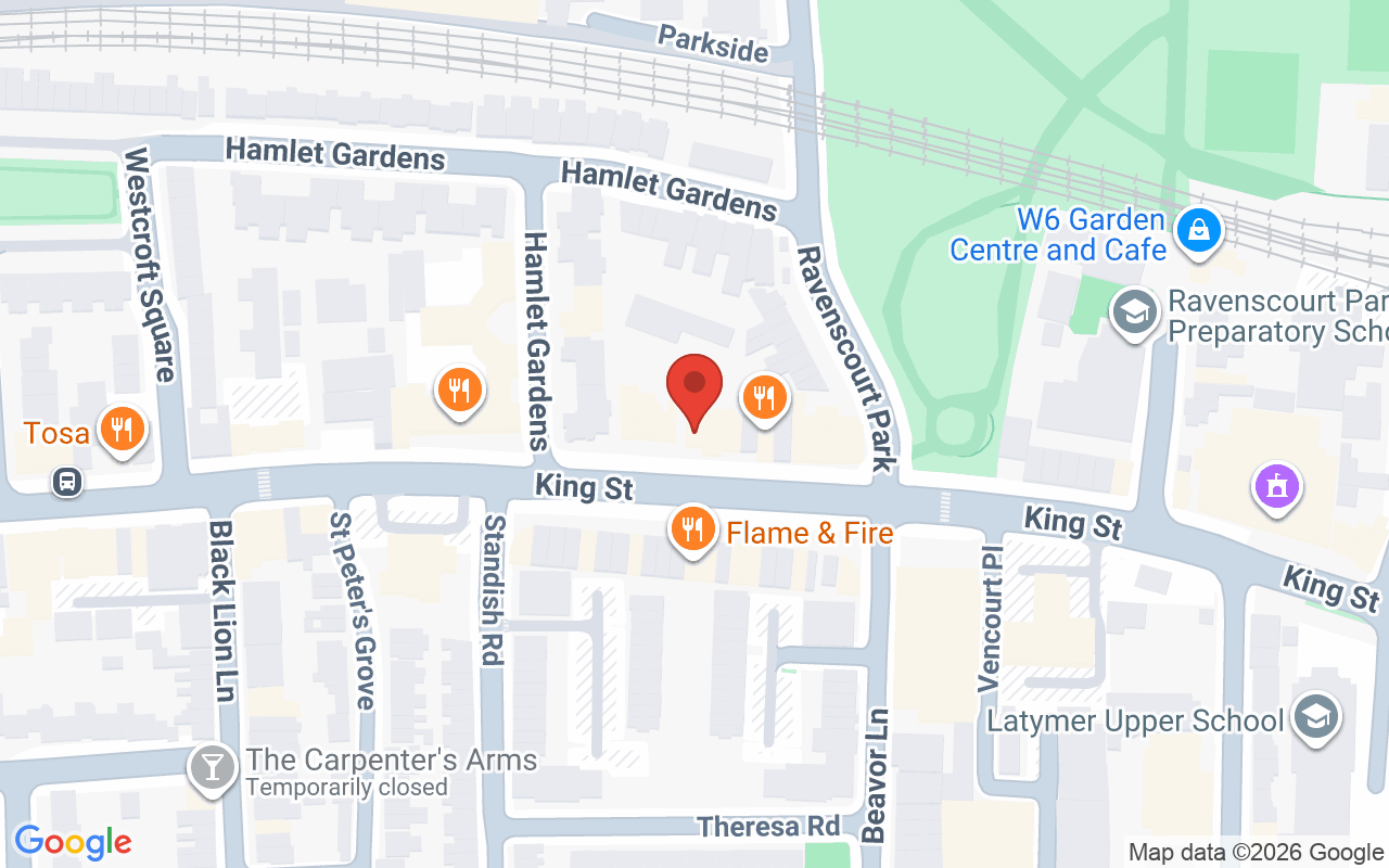 Map showing the location of Adam & Potsie Hairdressing